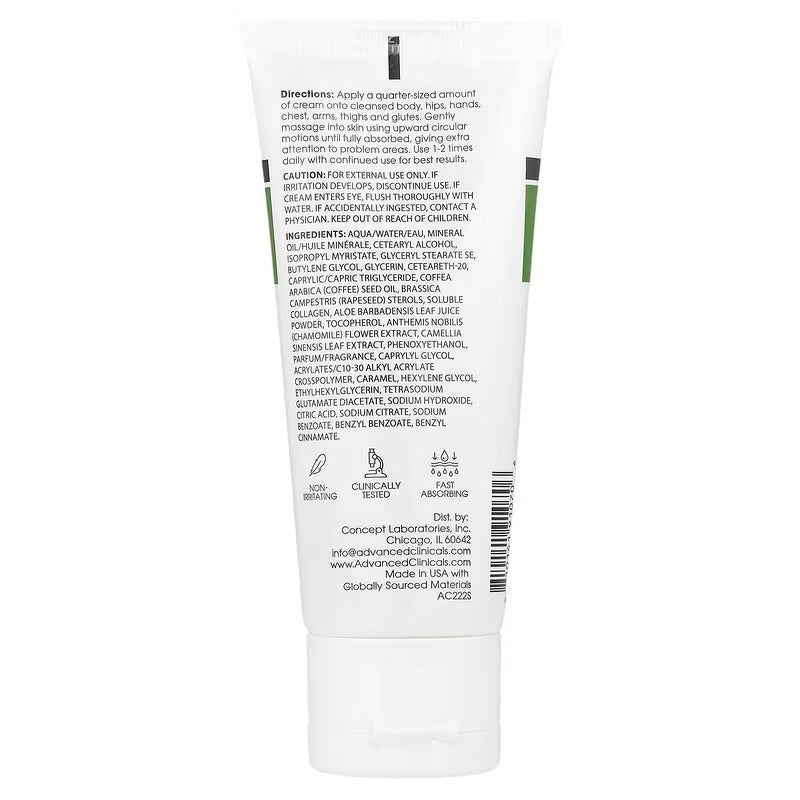 Advanced Clinicals, Green Coffee Bean Oil, Grüner-Kaffee-Bohnenöl, Thermo-Firming™ Creme, 59 ml (2 fl. oz.)