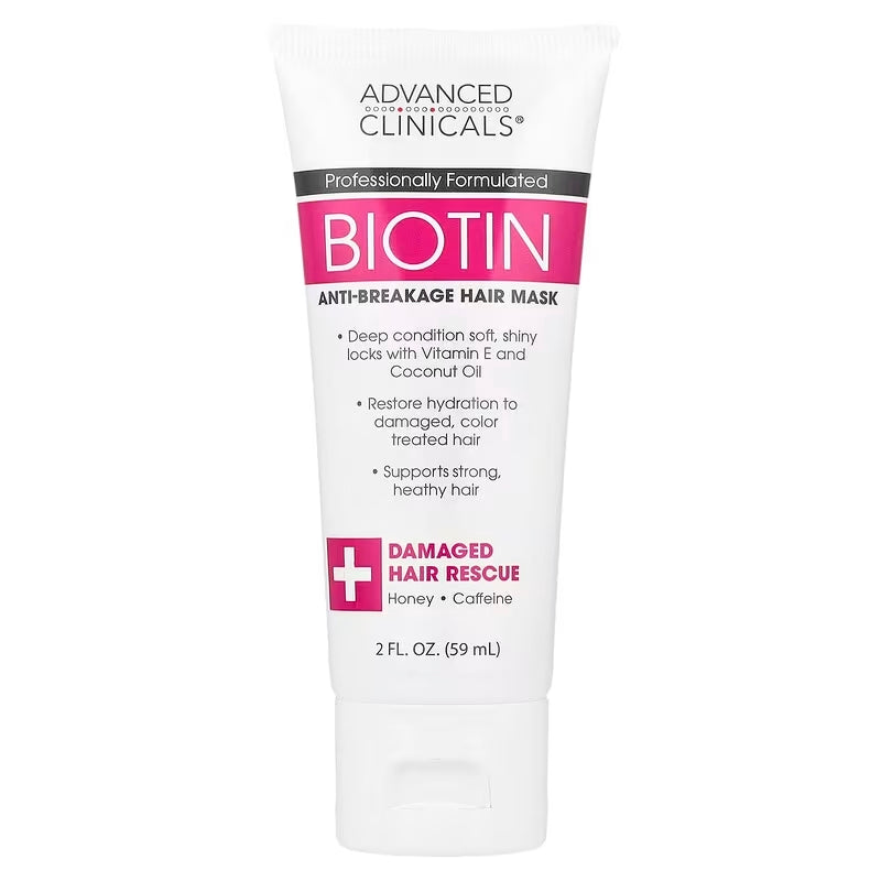 Advanced Clinicals, Biotin, Anti-Breakage Hair Mask, Haarmaske gegen Haarbruch, 59 ml (2 fl. oz.)